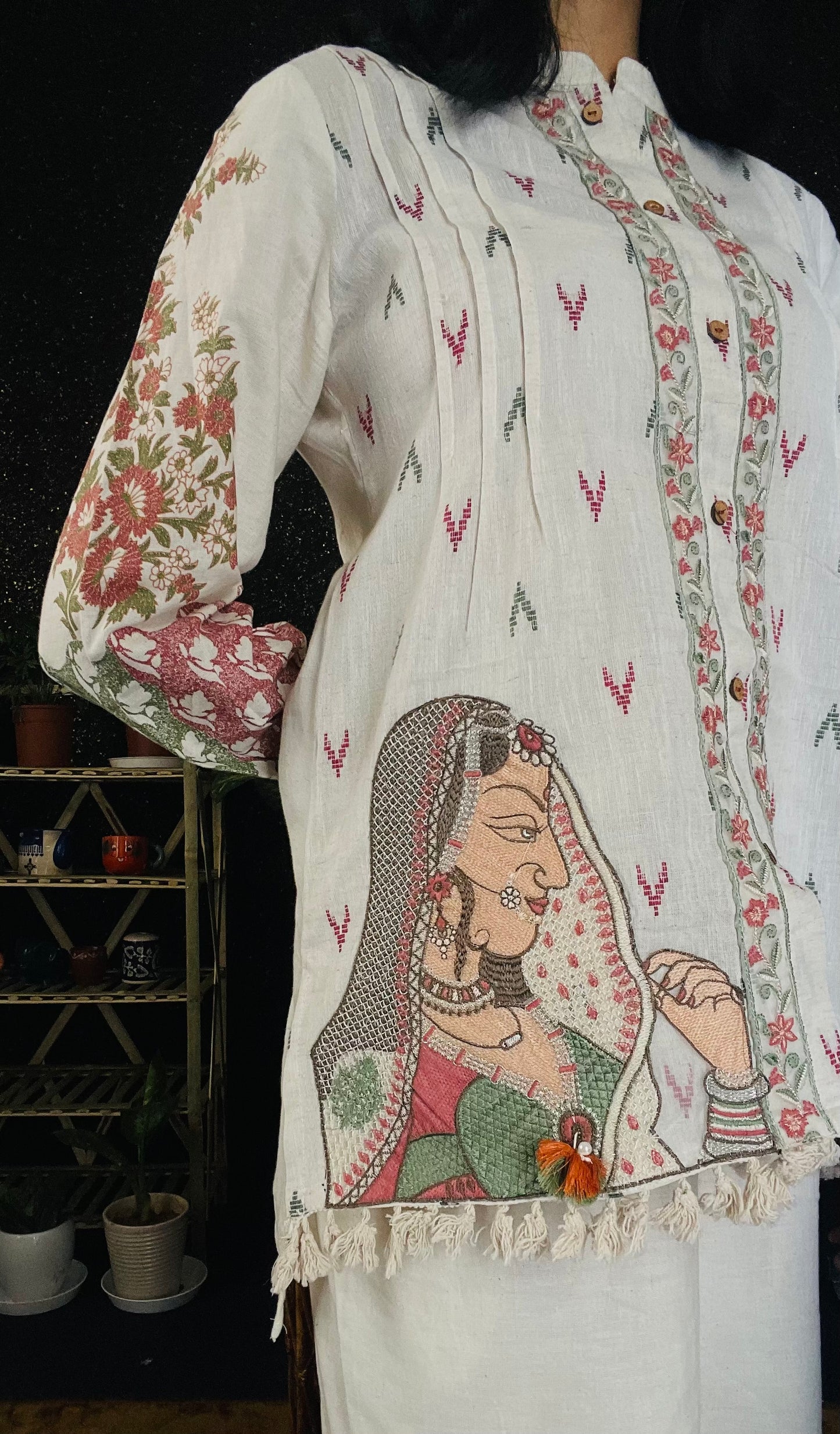 Madhubani Cotton Jute Co-ord Set