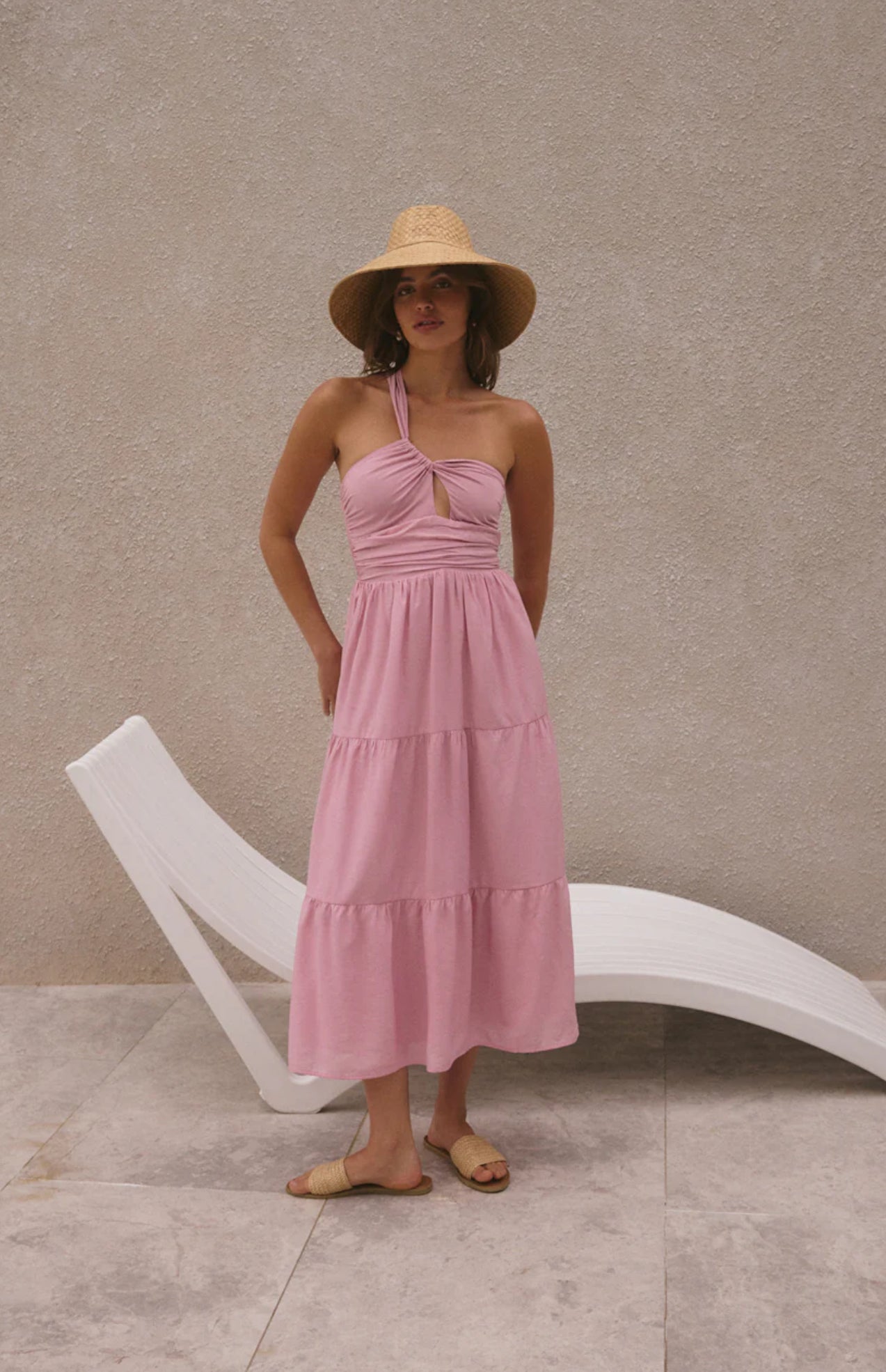 Ocean breeze one shoulder maxi dress