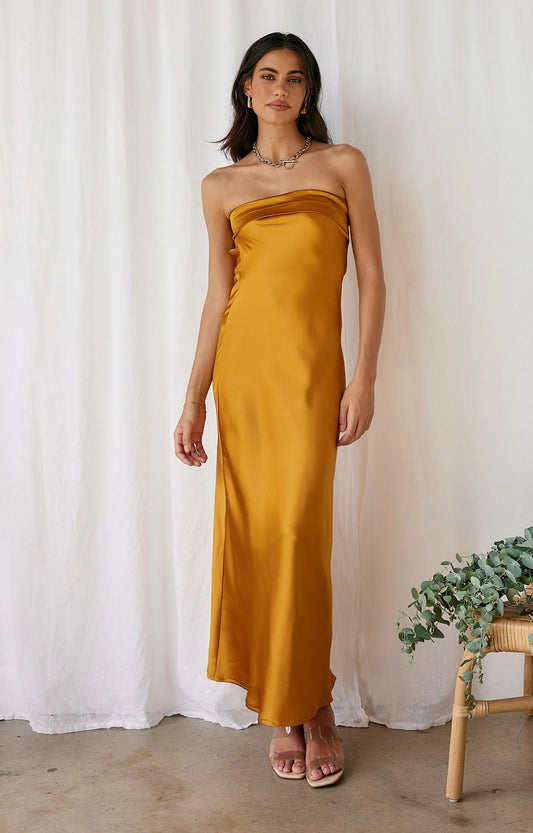 Glam Satin Maxi Dress
