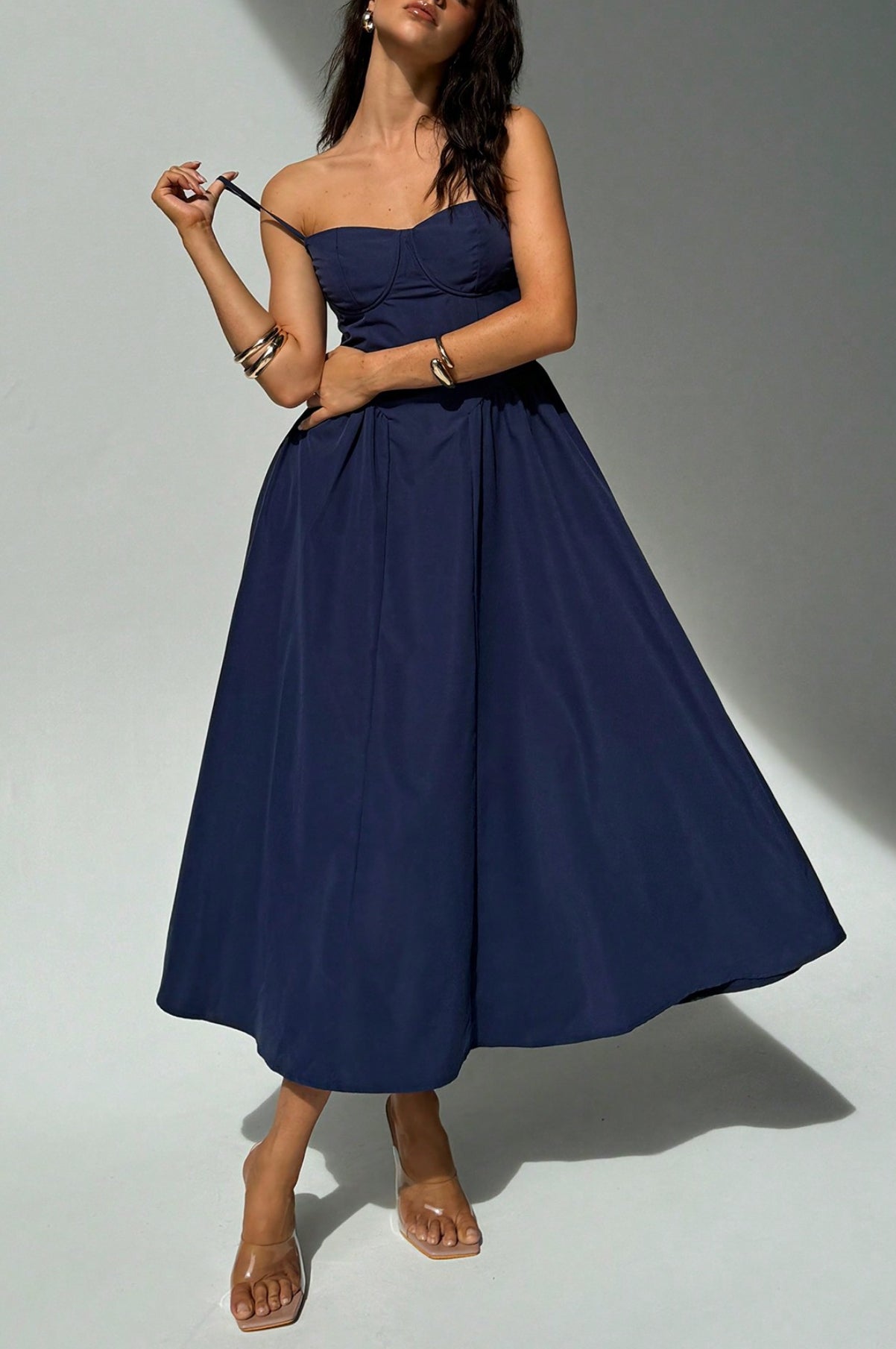 Aurora Midi Bustier Dress