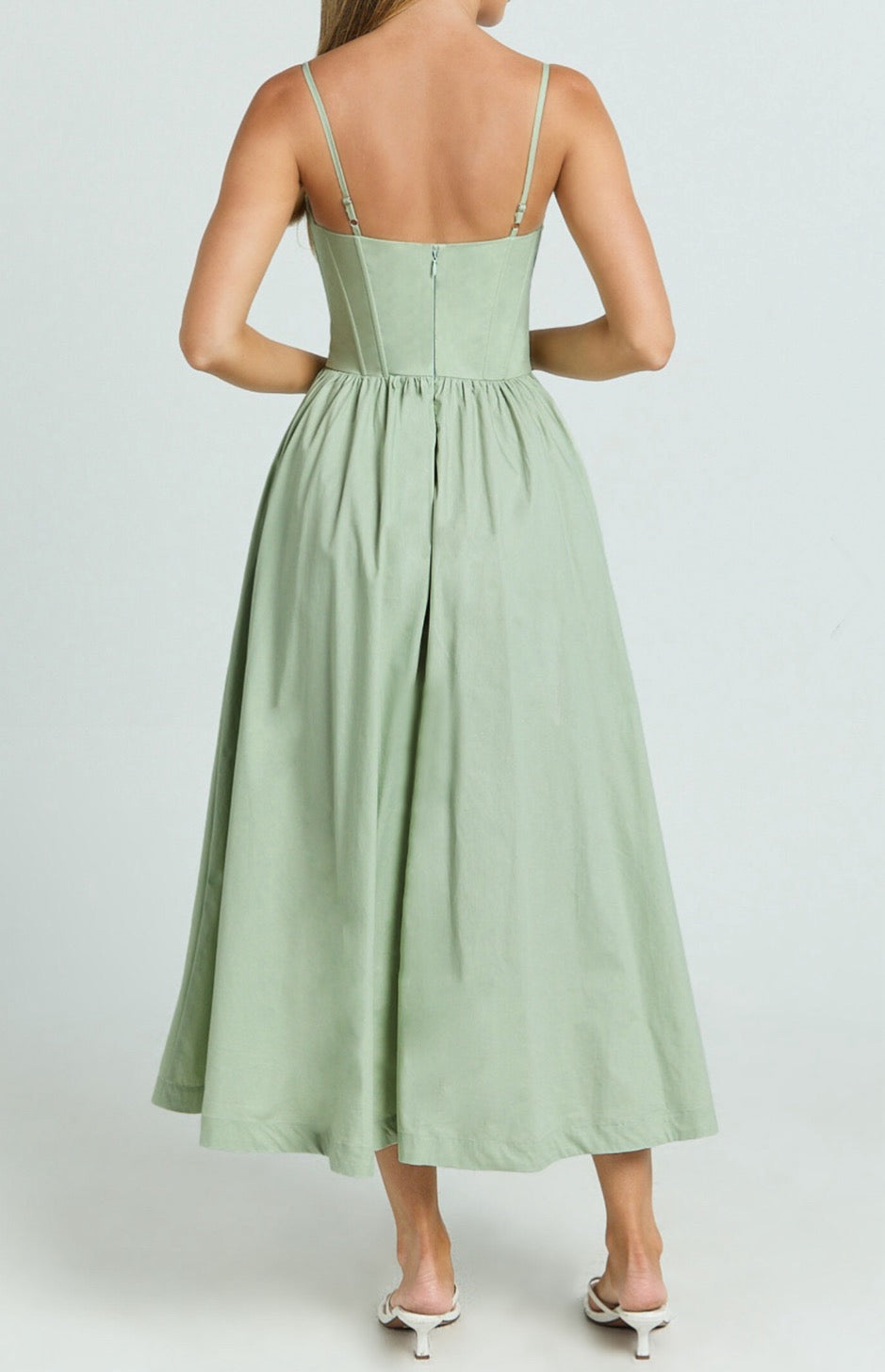 Barbie Core Cotton Midi Dress