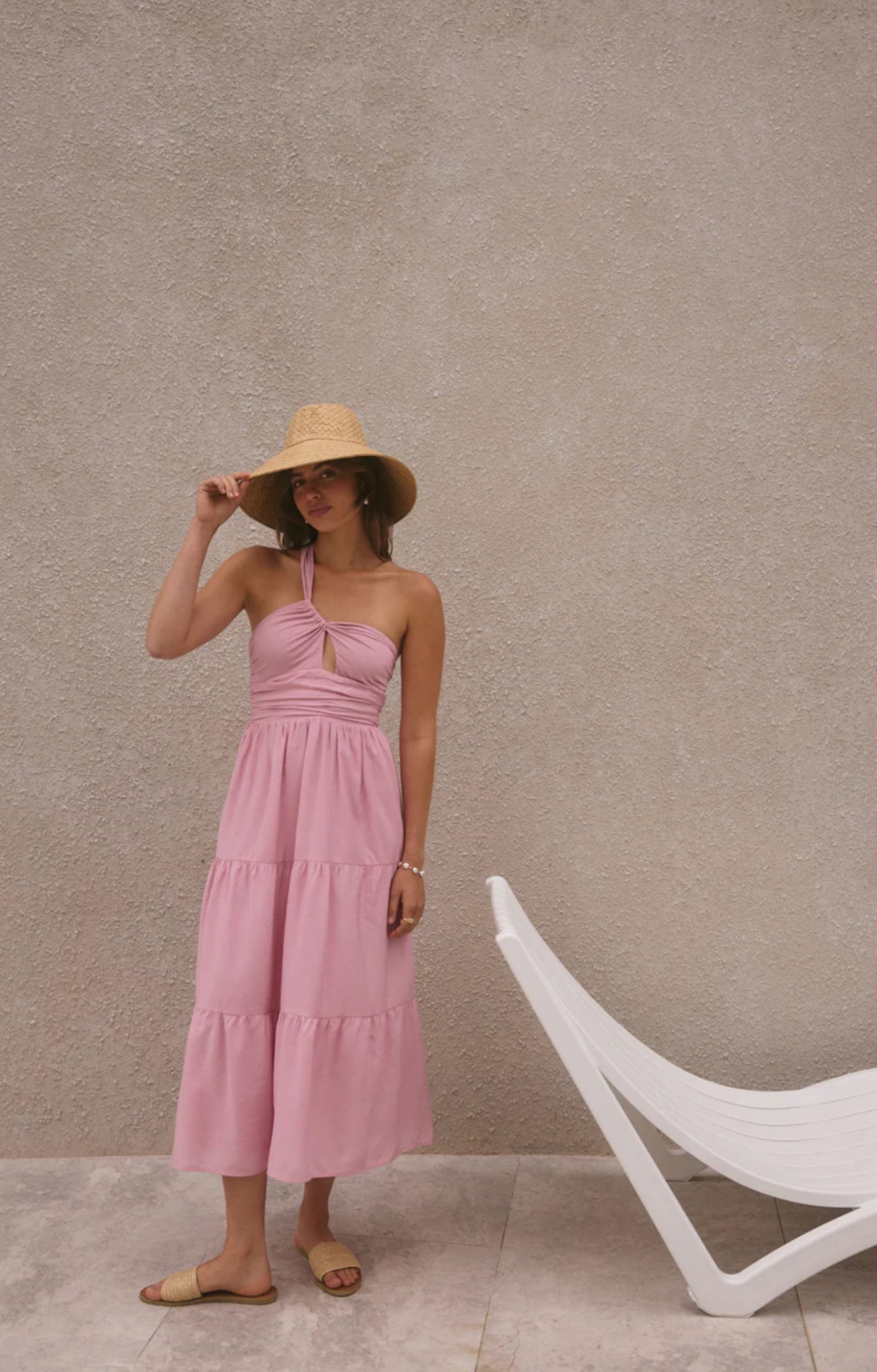 Ocean breeze one shoulder maxi dress