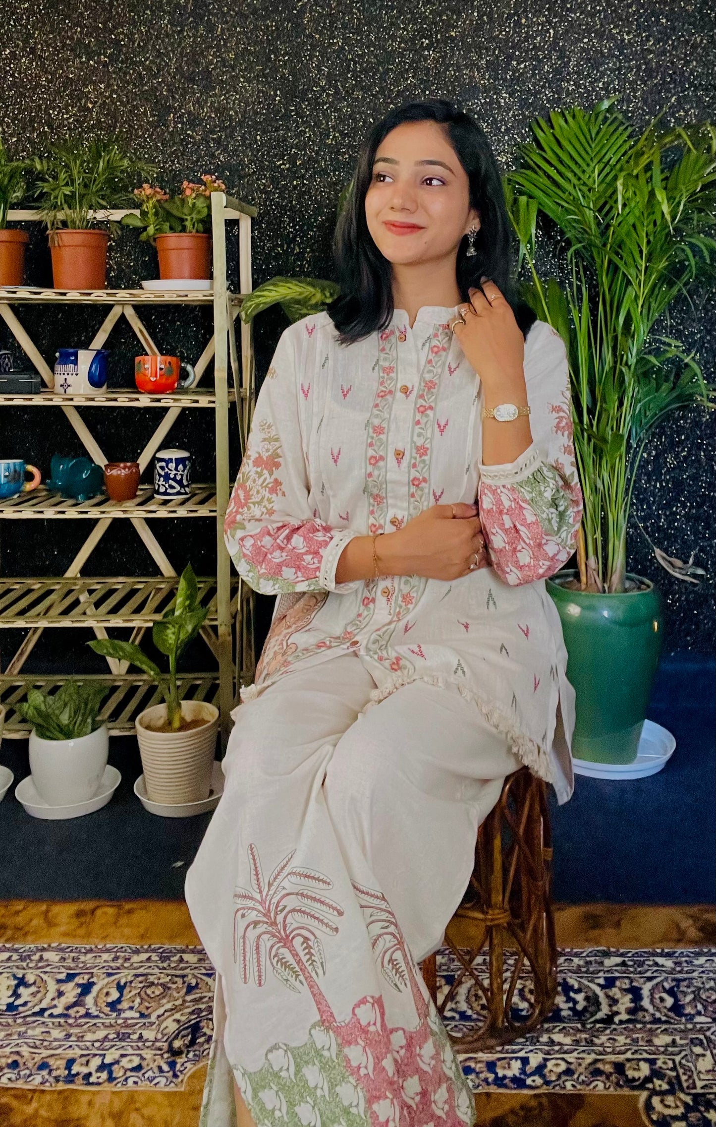 Madhubani Cotton Jute Co-ord Set