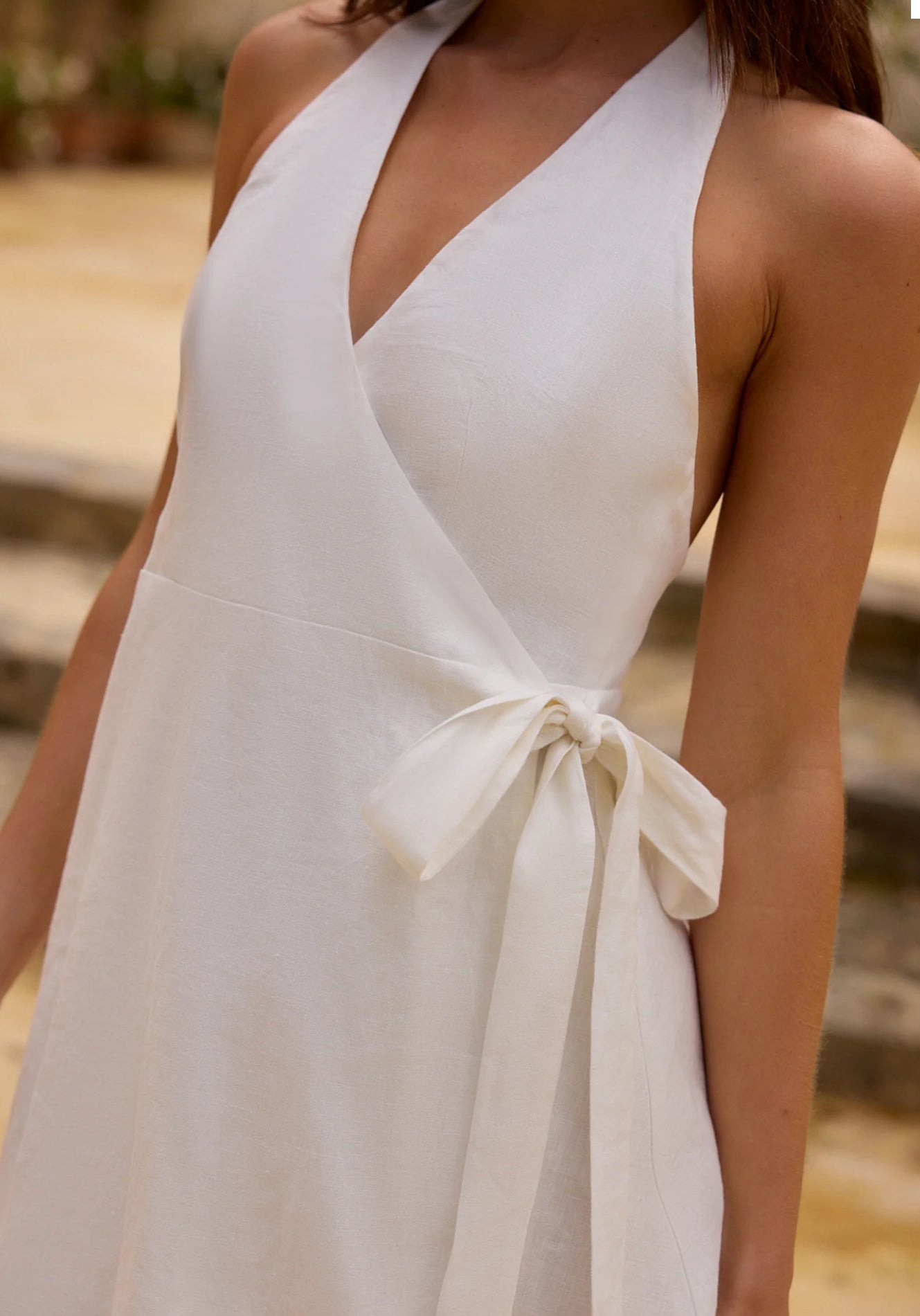 Mini Halter Wrap Dress