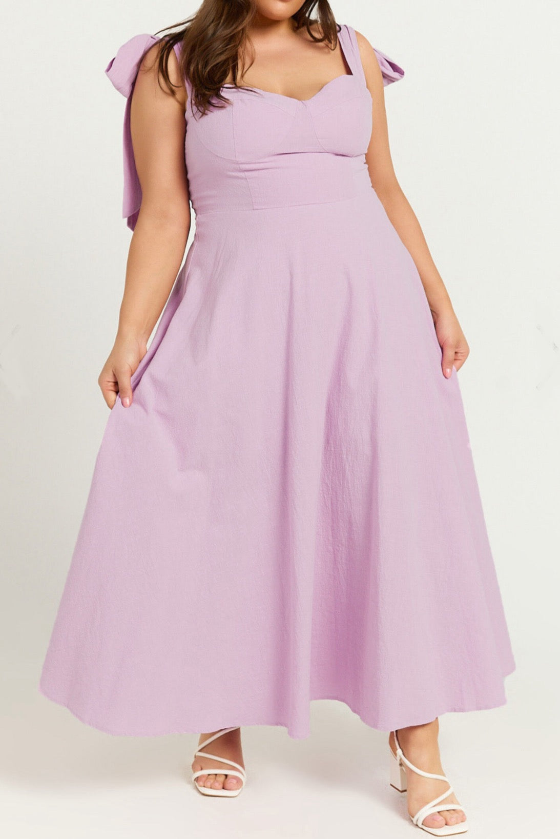 Shoulder Bow Maxi Dress