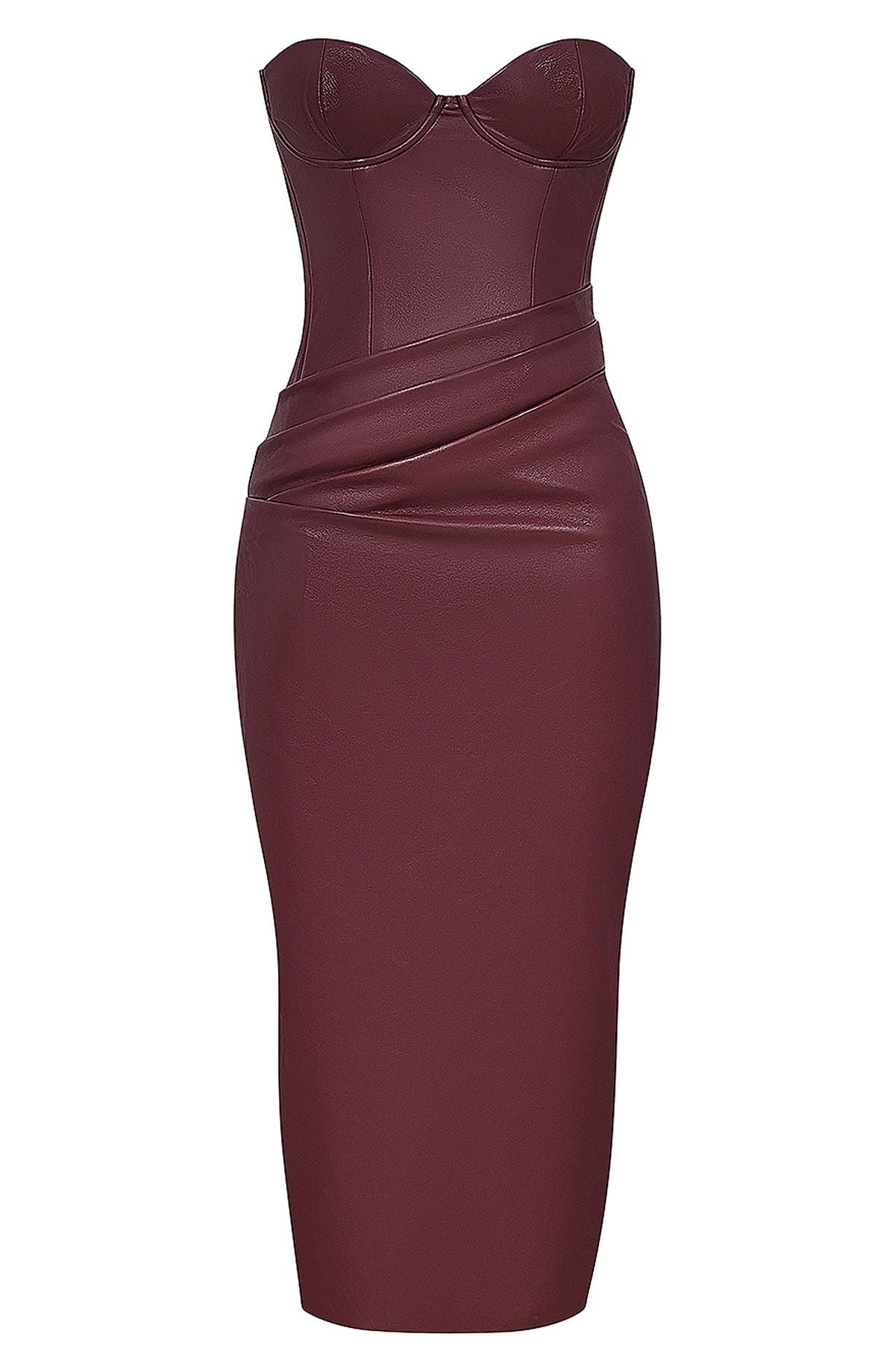 Leather classic corset Dress