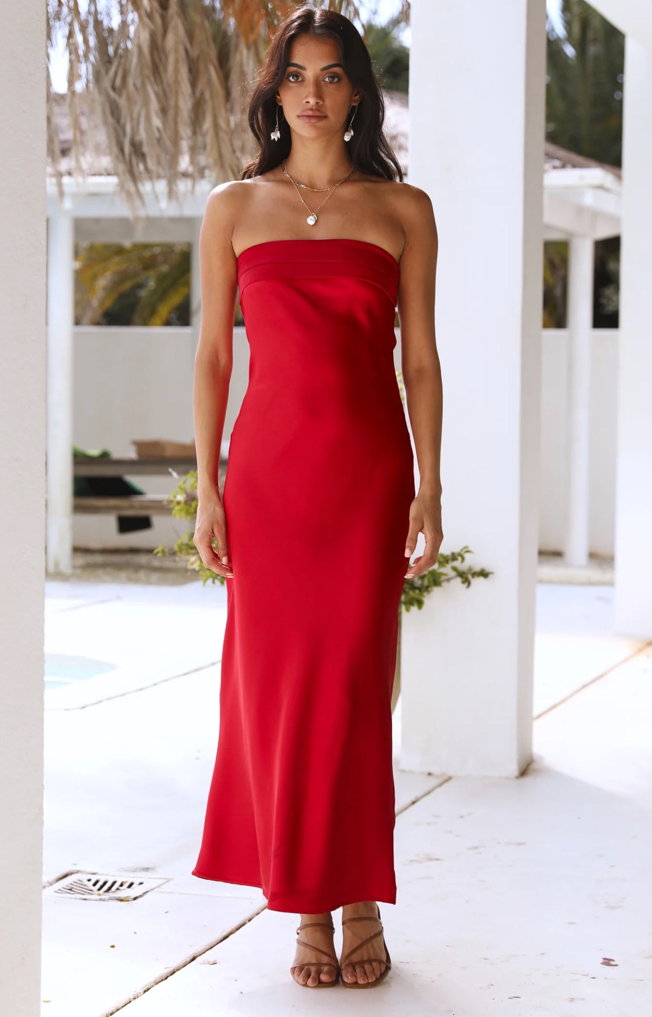 Glam Satin Maxi Dress