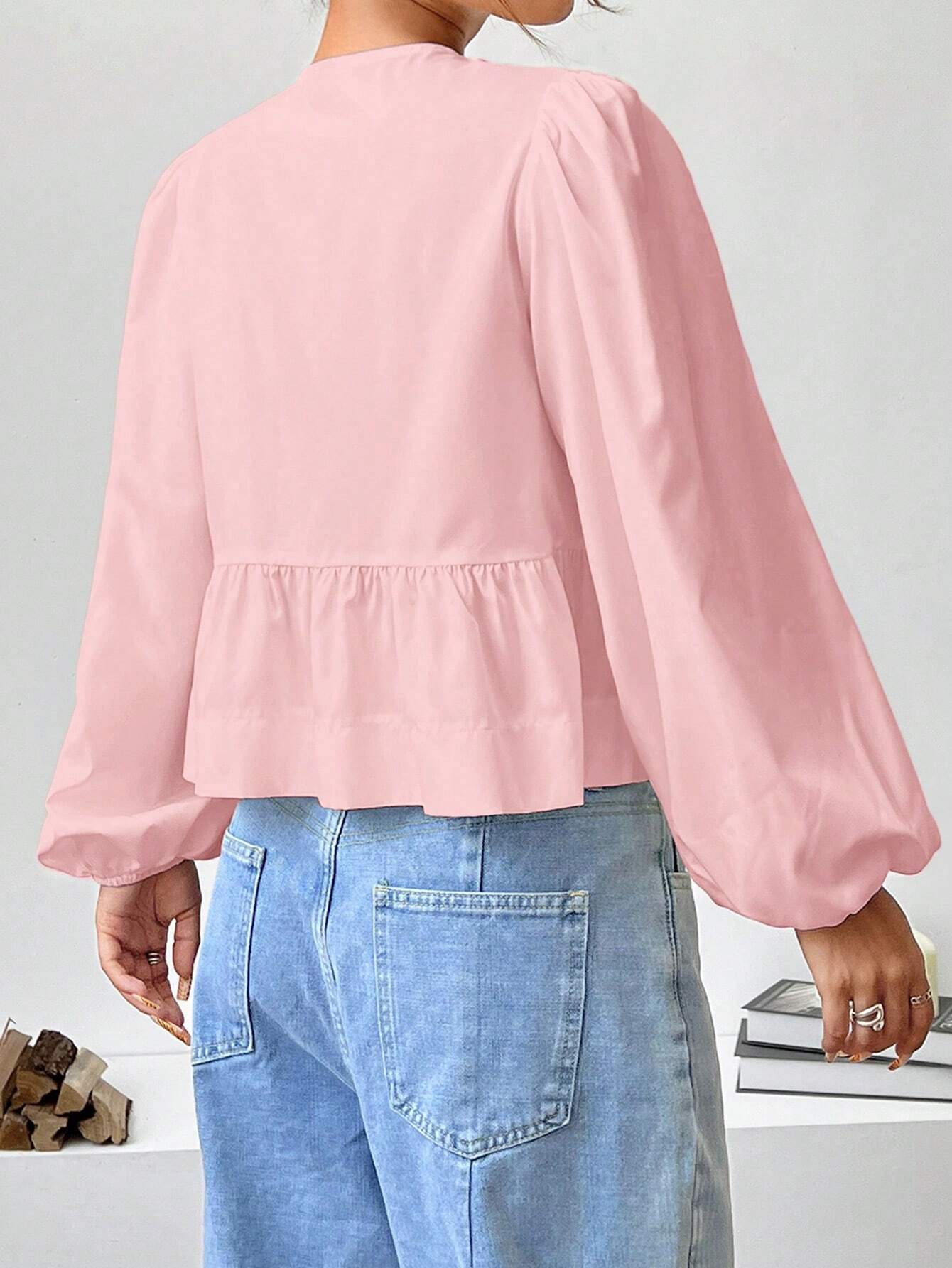 Women Front Bow Short Top