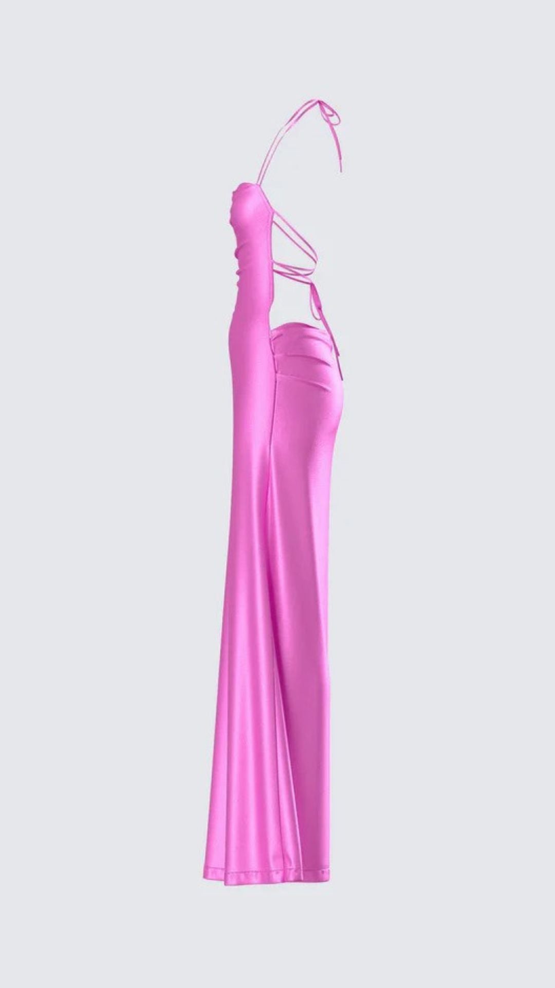 Satin Backless Gown