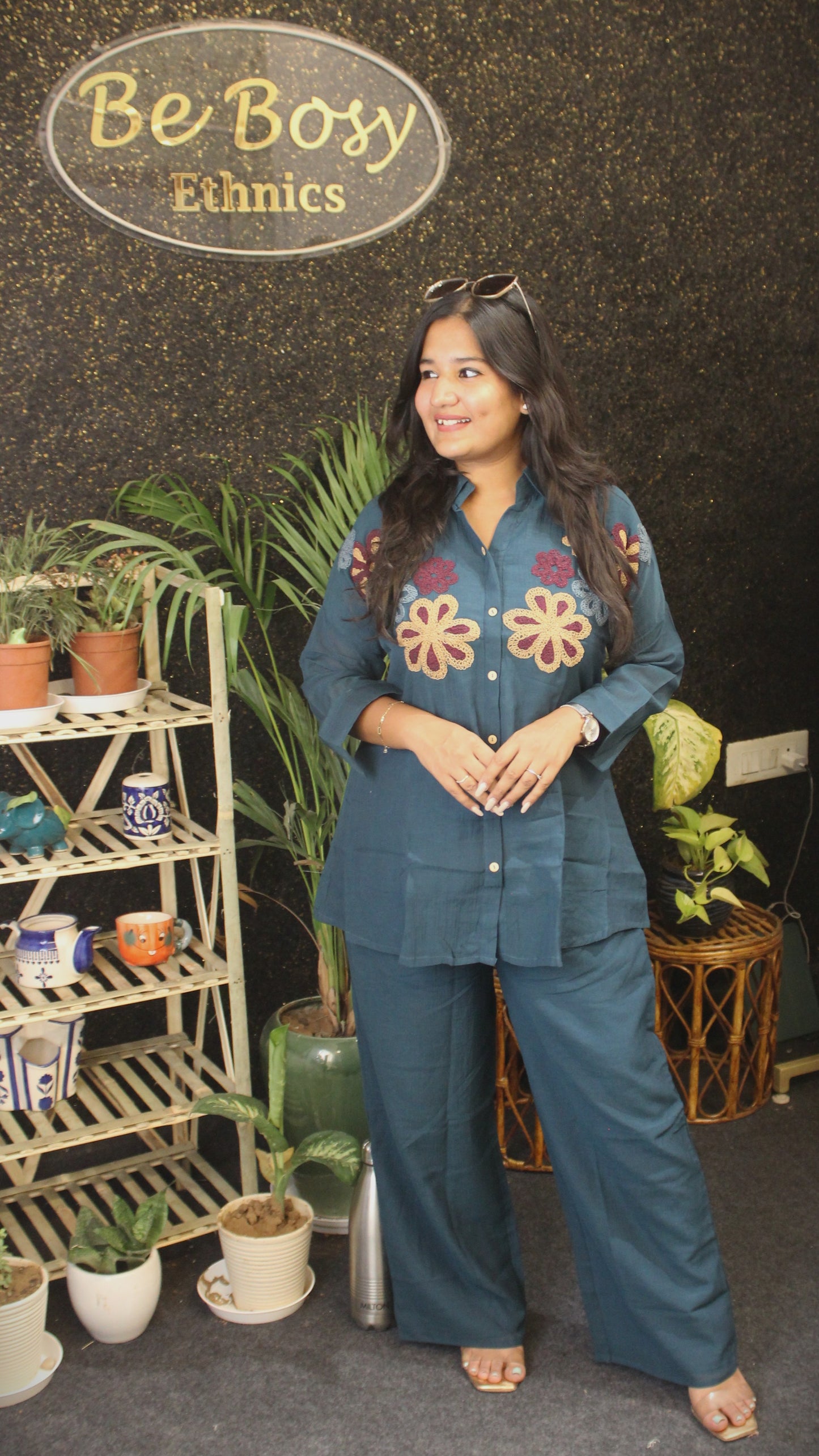 Crush Embroidered Coords Set