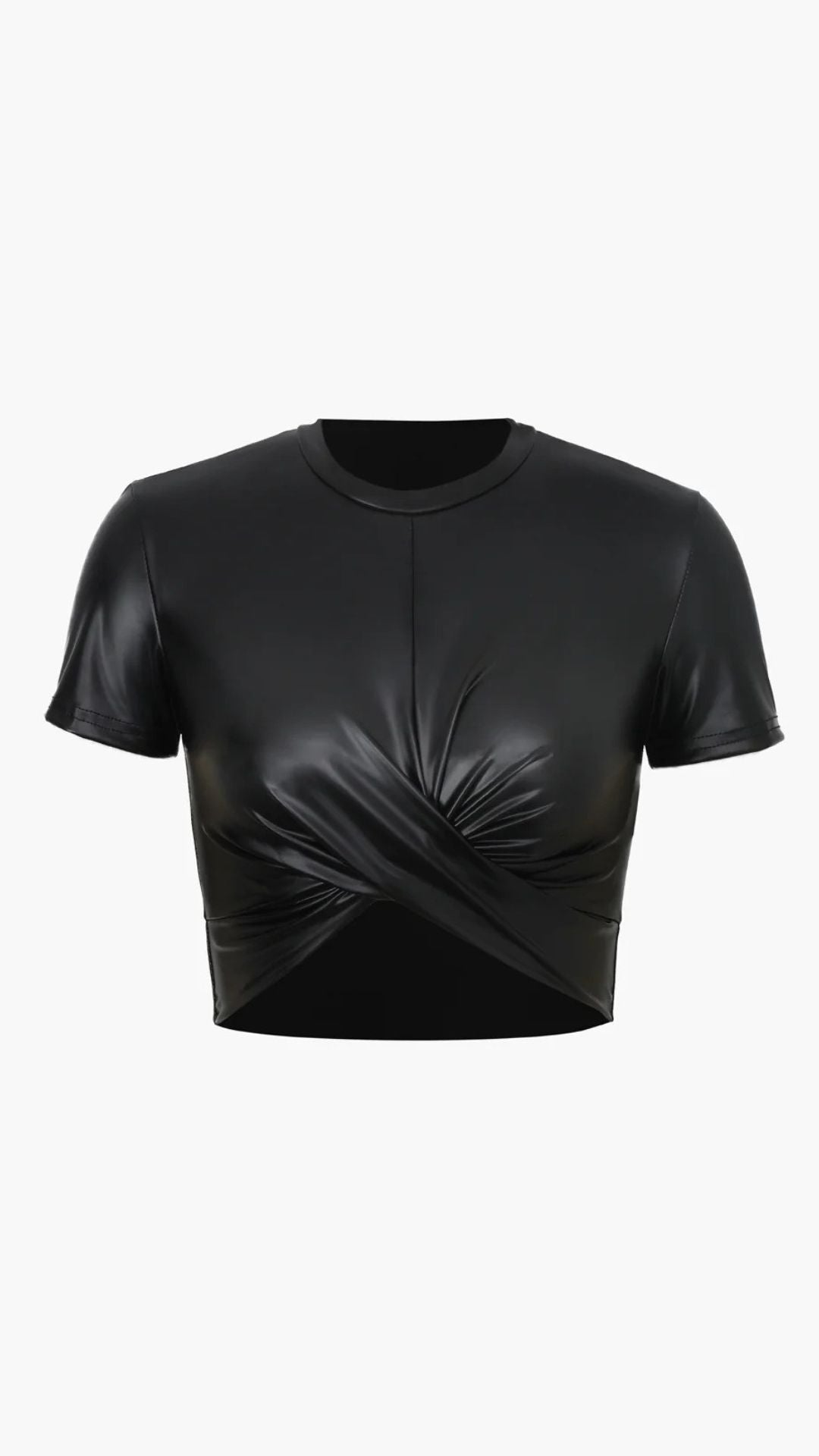 Women Cross Leather Top