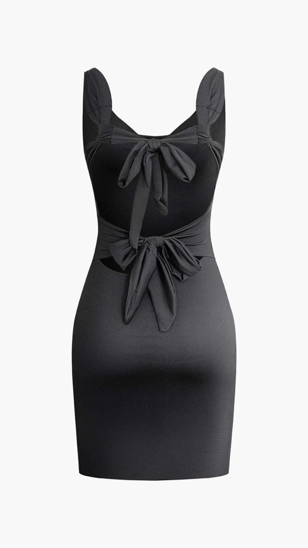 Black Bow Dress - Bodycon Fit