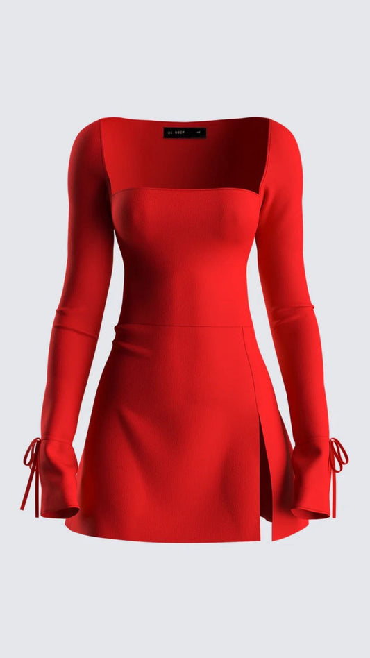 Scarlet Red Midi Dress