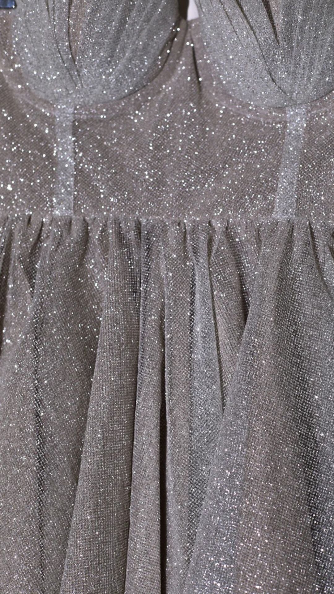 Silver Glitter shell Mini Dress