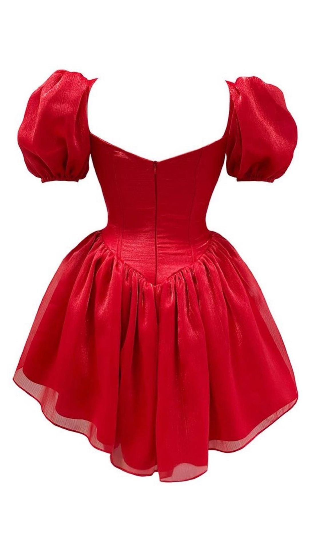 Red Fit & Flare Corset Dress