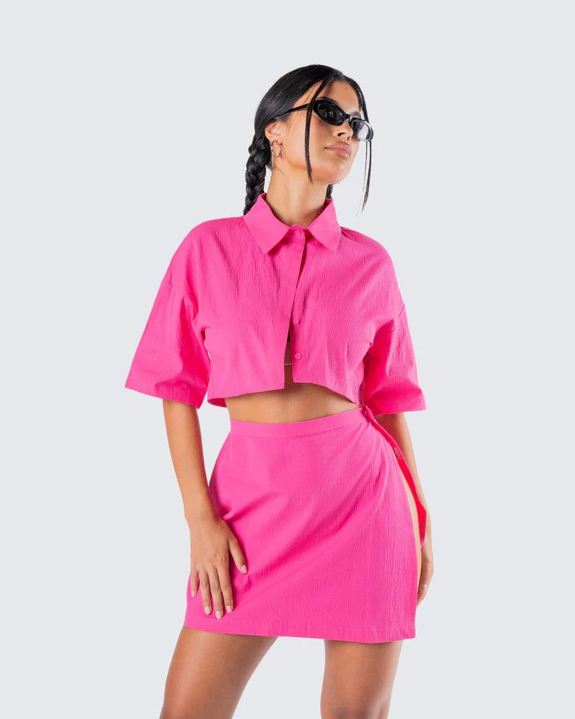 Pink Cotton Party Co-Ord Set